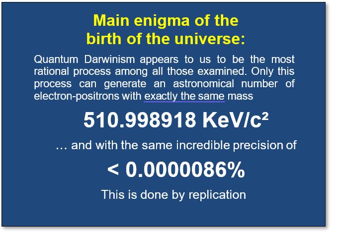 At end, the only main enigma to solve is that of electron